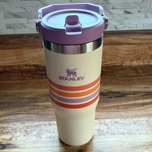 Stanley Lavender and Cream Striped Tumbler